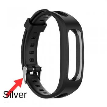 Bracelet doux silicone Huawei Band 4e 3e Honor Band 5 noir