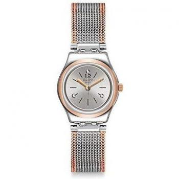 Swatch Elegant Silver Reflections Ladies Analog Timepiece with Stainless Steel Strap YSS327M