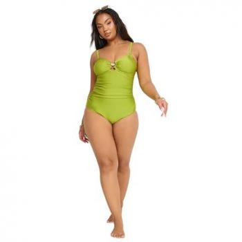Yours Curved Shell Bandeau Vert 48 Swim