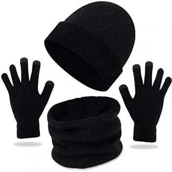 Set 3 in 1 berretto guanti e sciarpa MEISHANG