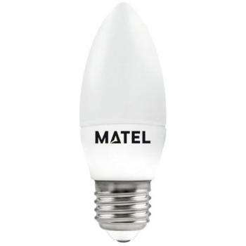 Lámpara Vela LED E27 8W Fría