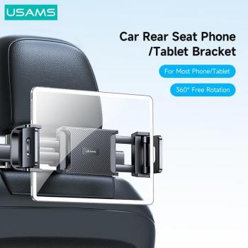Supporto auto per tablet e telefono con rotazione a 360°, colore nero