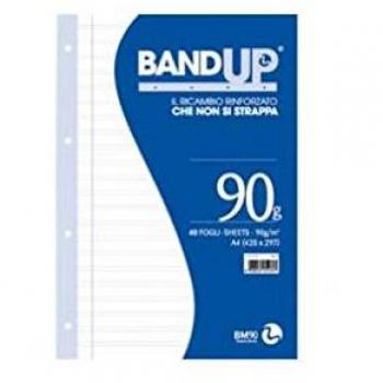 Ricambi forati rinforzati bandup A4 90gr 40fg 1rigo b