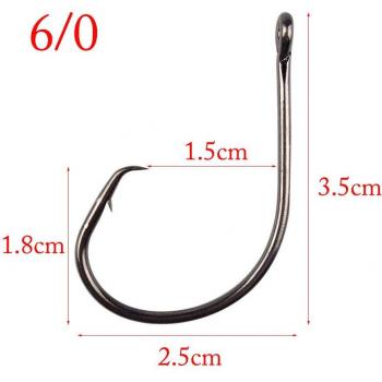 Hyaena 50pcs Freshwater Lure Hooks 1/0-9/0