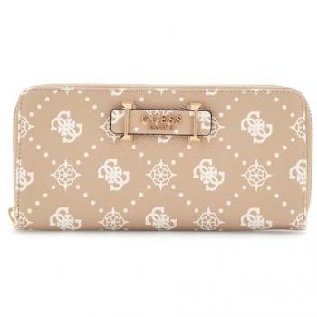 Portefeuille Guess Silia SLG Large Zip Biscotti