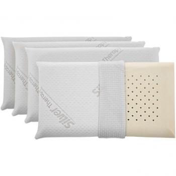 Juego 4 Almohadas Plateadas Talamo Italia: Memoria, Jabón e Iones de Plata
