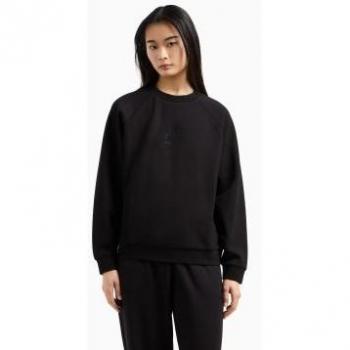 Armani Exchange Hoodie Negro XL Cómodo y Deportivo Viscosa