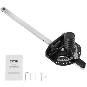 VEVOR Precision Miter Gauge – ¾” × ⅜” Slot, Aluminum Alloy, 15‑Stop Angle System, Spring‑Loaded Plunger, Detachable Disc
