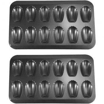 Moldes de Horno para Madeleine 12 Piezas Antiadherente