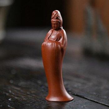 Artesanía de Buda Guanyin Zisha, decoración de oficina y té
