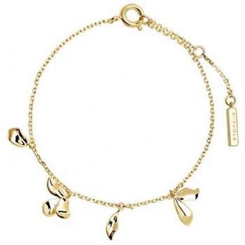Pulsera colgante flor P D Paola baño oro