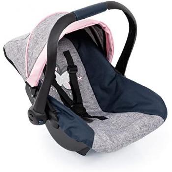 Bayer Grey Blue Pink Butterfly Doll Car Seat