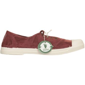 Sandali da donna Natural World Bordeaux con chiusura a strappo