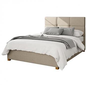 Natural Linen Caine King Ottoman Bed & Storage