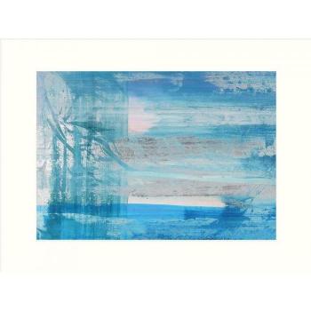 Luanna Flammia Anmutige Reflexionen Druck 30cm x Weiß/Blau