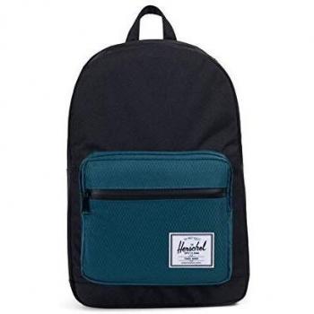 Herschel Unisex Pop Quiz Mehrzweck-Rucksack (Erwachsene), Schwarz/Dunkelblaugrün, Classic 22L