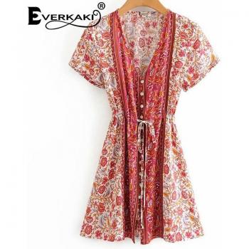 Everkaki Ladies Beach Mini Dress