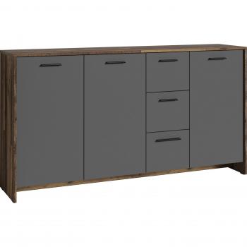 INOSIGN Kommode Ben, 153 cm, grau, 3 Fächer
