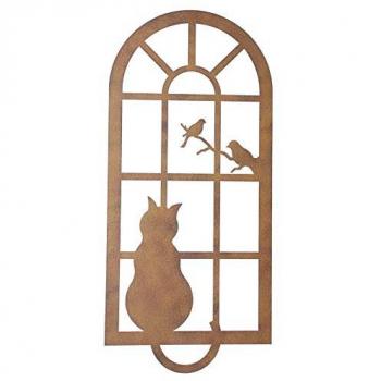 Wanddeko Katze am Fenster von Frank Flechtwaren