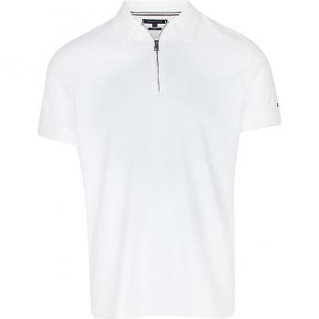 Tommy Hilfiger Polo Midi-Midi Demi-Zip Coton Minimaliste MW0MW34746 YBR BCO