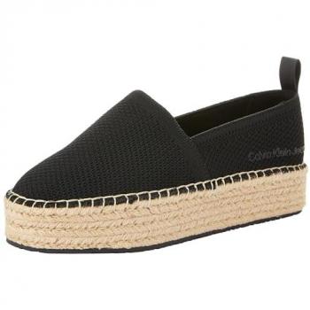 Calvin Klein Jeans Slipper Espadrille mit Jute-Sohle Schwarz
