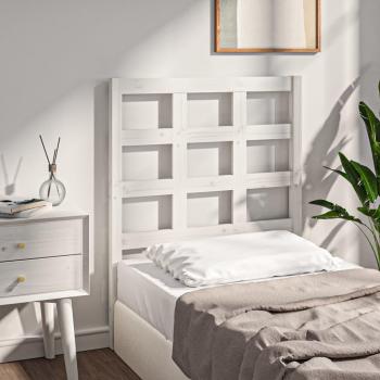 Cabecero de cama madera de pino blanco 80,5x4x100 cm