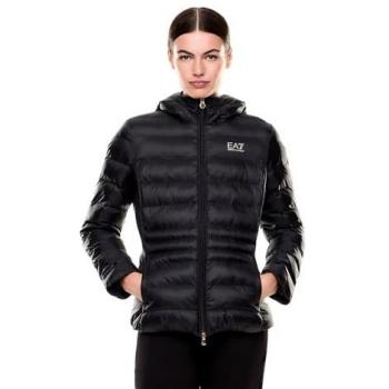 Giacca con cappuccio EA7 Core Lady nera, taglia S