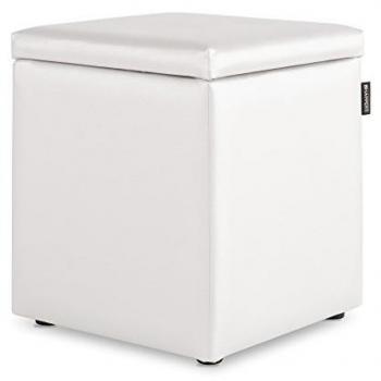 Puff Cubo Arcón Polipiel Blanco HAPPERS