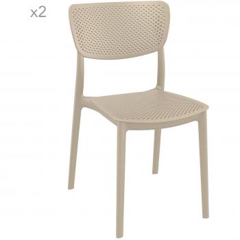 Stackable Taupe Dining Chair