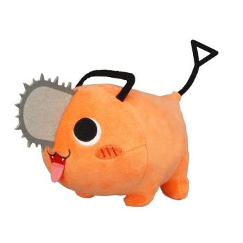 Peluchon Pochita 20 cm – Chaîne d’attaque, couleur orange