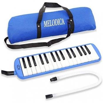 keepdrum Melodica 32 Tasten Blau mit Tasche