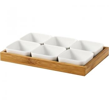 Bol Melon Céramique avec Compartiments pour Snacks T1730