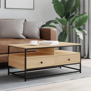 Table Basse avec Rangement Chêne Sonoma