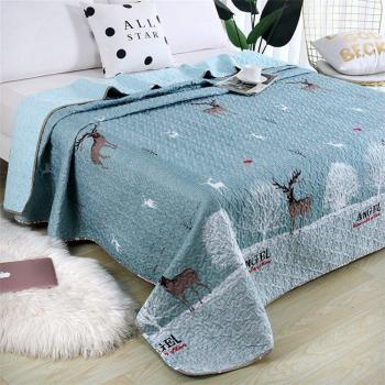 Plaid doux matelassé patchwork pour l'hiver