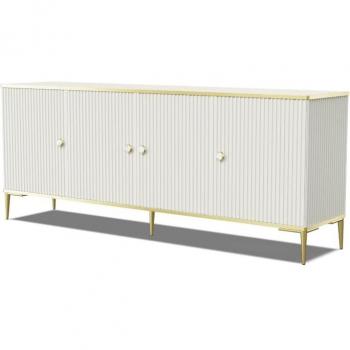 Cassettiera Petra 182 cm 4D Cashmere Gambe Dorate