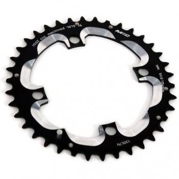 MSC Plato de Ciclismo CNC Alu7075 4 Brazos 104 mm 38D Color Negro