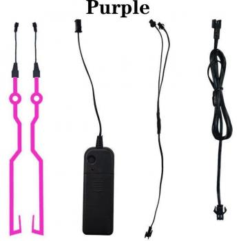 Éclairage de sécurité casque moto – bande LED froide, autocollant EL, 4 lampes clignotantes