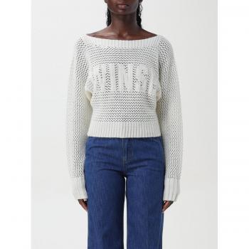 TWINSET Women's Yellow Cream Knit Sweater