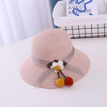 Children's UV Protection Floral Straw Sun Hat