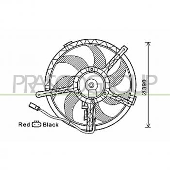 Motoventilateur de Radiateur PRASCO MN308F002