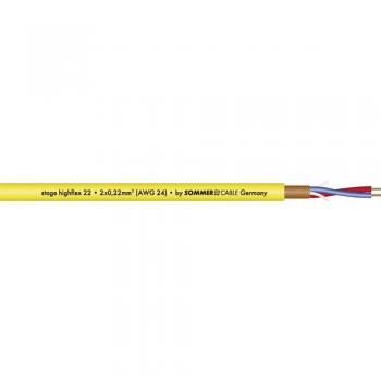 Sommer Kabel Mikrofonkabel 2 x 0,22 mm² Gelb Meterware