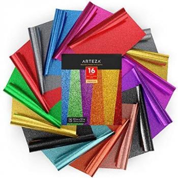 RadiantHue Vinyl Collection – 16 Glitter Sheets