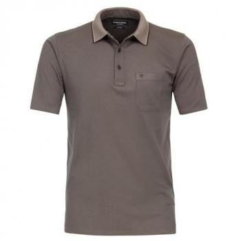 CASAMODA Herren Polo Shirt 4XL in Braun-Schlammfarbe – 55 % Baumwolle + 45 % Polyester