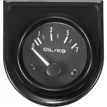 52mm Universal Oil Pressure Gauge 0-7 kg/cm with Black Face and LED Illumination