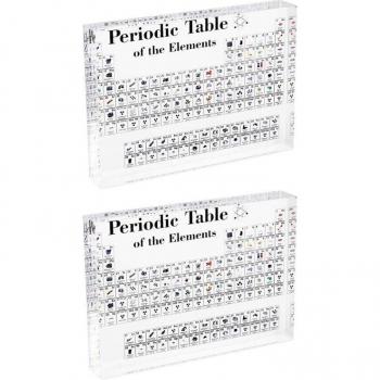 2PCS Transparent Acrylic Periodic Table Display