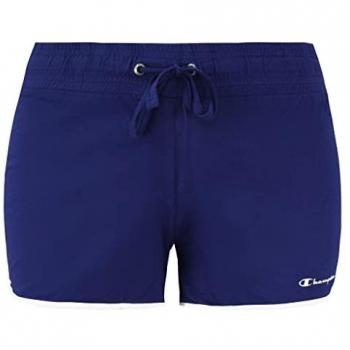 Women's Stretch Waist Navy and White Running Shorts