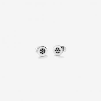 Pendientes Radiant para hombre P.perez en acero negro y plateado