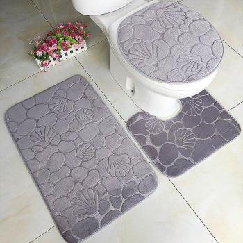 3-Piece Non-Slip Bathroom Rug Set