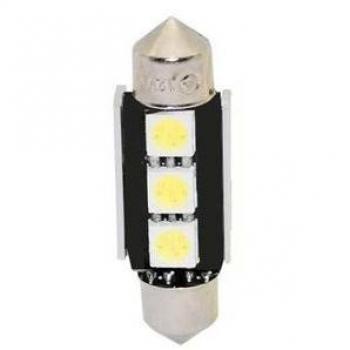 Autožárovka LED sufit (36mm) bílá, 12V, 3LED/3SMD