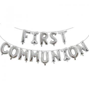 1st Confirmation Gold Balloon and Banner Set